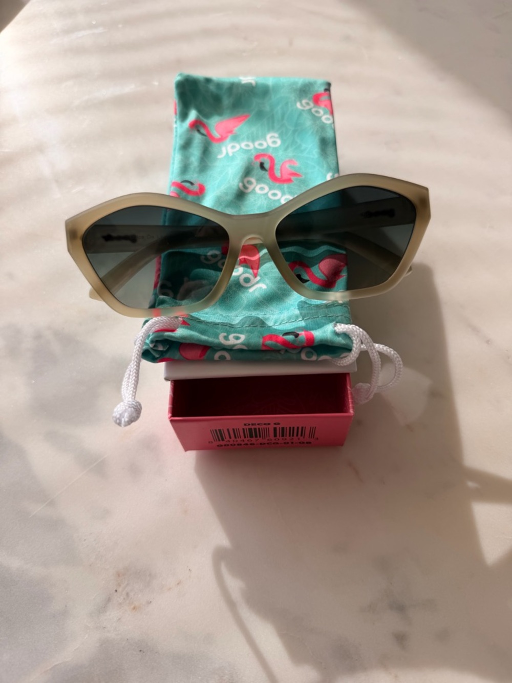 Goodr Deco D polarized sunglasses in colour dolce de Leche Luxe